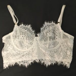 White Sheer Lace Bra